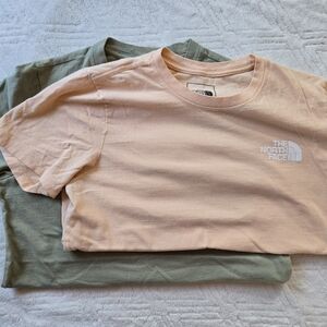 The North Face Peach and Green T-Shirts